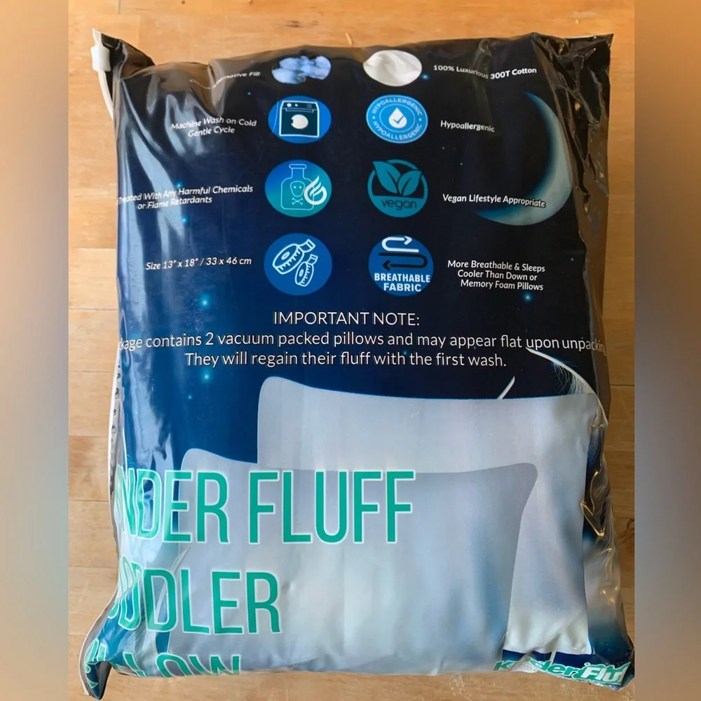 Kinder Fluff Toddler Pillows (NWT) - Picture 1 of 10